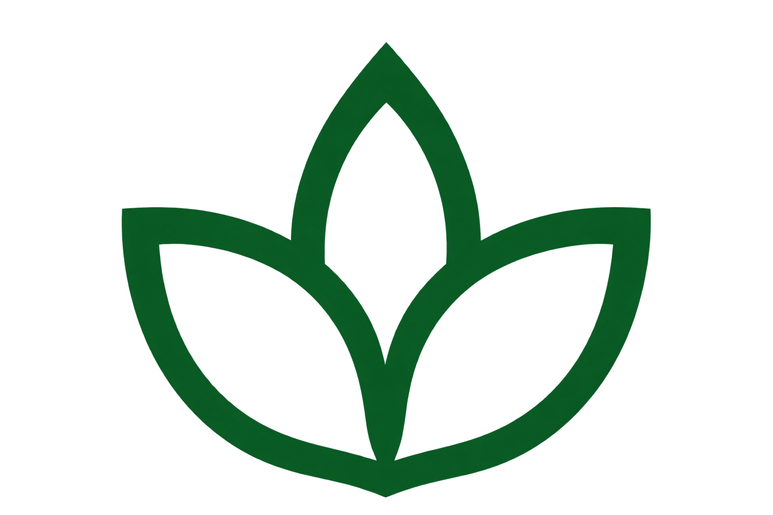 minimal green lotus leaf logo